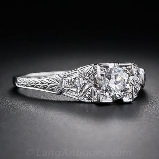 Art Deco .35 Carat Diamond Engagement Ring