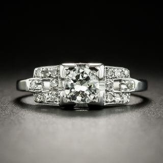 Art Deco .35 Carat Diamond Engagement Ring - 2