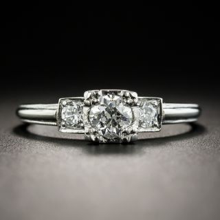 Art Deco .38 Carat Diamond Engagement Ring by David Sarkin - 1