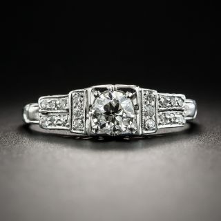 Art Deco .39 Carat Diamond Engagement Ring - GIA I VS1 - 3