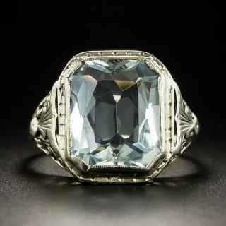 Art Deco 4.00 Carat Aquamarine Ring - 2