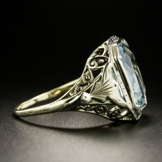 Art Deco 4.00 Carat Aquamarine Ring