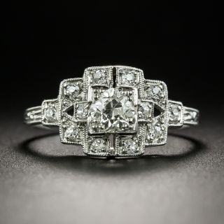 Art Deco .40 Carat Diamond Engagement Ring - 2