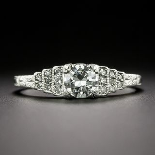 Art Deco .40 Carat Diamond Engagement Ring - 1