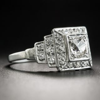 Art Deco .40 Carat Diamond Platinum Engagement Ring