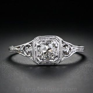 Art Deco .40 Carat Solitare Engagement Ring