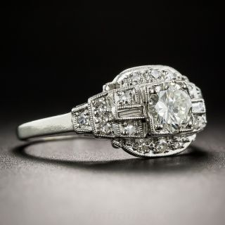 Art Deco .41 Carat Diamond Platinum Engagement Ring