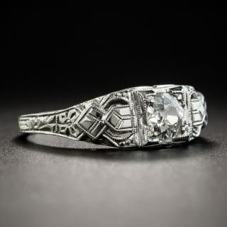 Art Deco .41 Carat Diamond Solitaire Engagement Ring