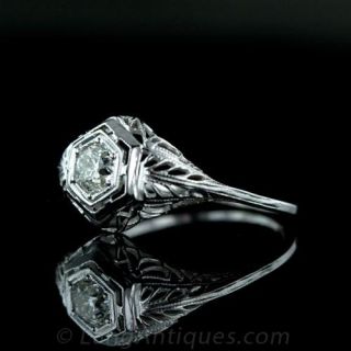 Art Deco .42 Carat Diamond Ring