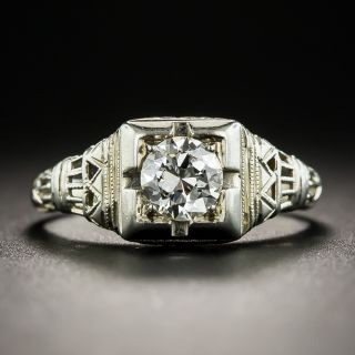 .43 Carat Art Deco Solitaire Diamond Ring - 1