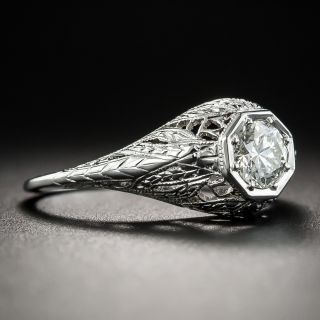 Art Deco .44 Carat Diamond Solitaire by Bennett & Sawyer