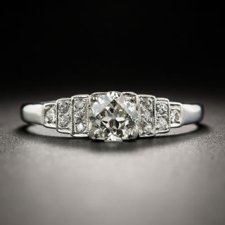 Art Deco .45 Carat Center Diamond Engagement Ring - 1