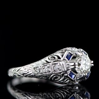Art Deco .45 Carat Diamond Engagement Ring