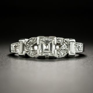 Art Deco .45 Carat Diamond Engagement Ring - 2