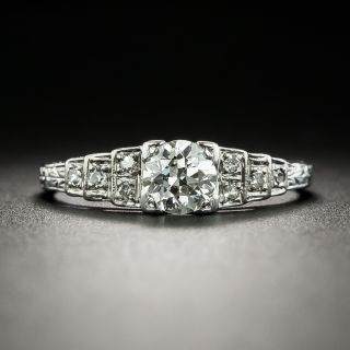 Art Deco .45 Carat Diamond Engagement Ring by J.R. Wood - 2