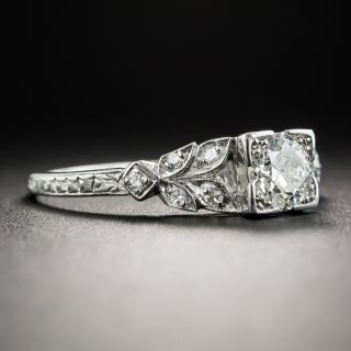 Art Deco .45 Carat Diamond Platinum Engagement Ring