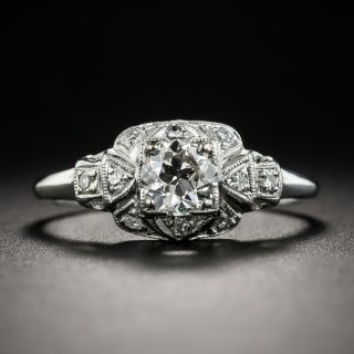 Art Deco .48 Carat Diamond Platinum Engagement Ring