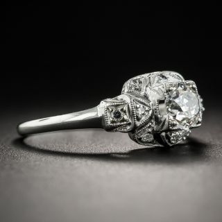 Art Deco .48 Carat Diamond Platinum Engagement Ring