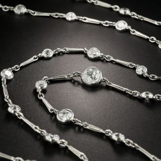 Art Deco 49 Inch 'Diamonds By The Yard' Platinum Necklace - 4