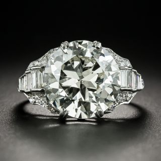 Art Deco 5.25 Carat Diamond Engagement Ring - GIA M VS2 - 2