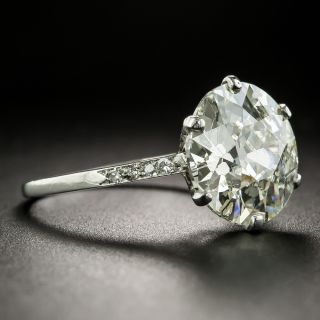 Art Deco 5.60 Carat Diamond Engagement Ring, GIA N I1