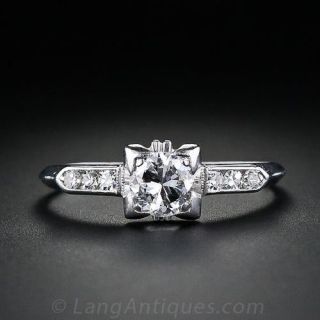Art Deco .50 Carat Diamond Engagement Ring