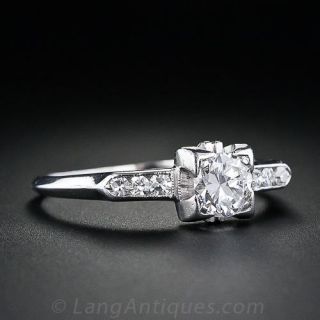 Art Deco .50 Carat Diamond Engagement Ring