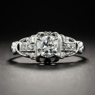 Art Deco .50 Carat Diamond Engagement Ring - 1