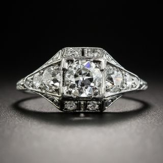 Art Deco .50 Carat Diamond Engagement Ring - 2