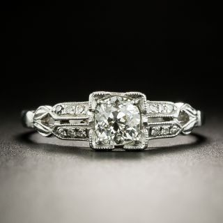 Art Deco .50 Carat Diamond Engagement Ring - 3