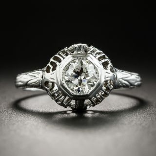 Art Deco .50 Carat Diamond Engagement Ring - Belais - 2