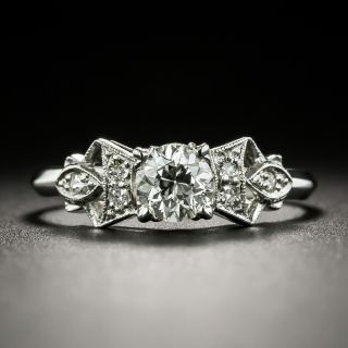 Art Deco .50 Carat Diamond Engagement Ring -  GIA G VVS 2 - 3