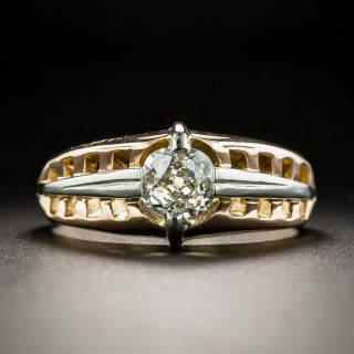 Art Deco .50 Carat Diamond Solitaire Ring - 2