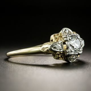 Art Deco .50 Carat Diamond Two-Tone Engagement Ring
