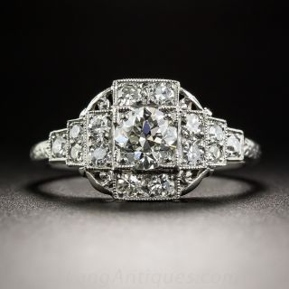 Art Deco .50 Carat Platinum Diamond Ring