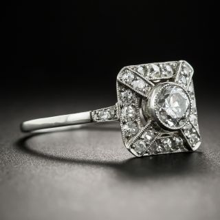 Art Deco .52 Carat Center Platinum Diamond Ring