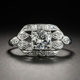 Art Deco .52 Carat Diamond Engagement Ring - 2