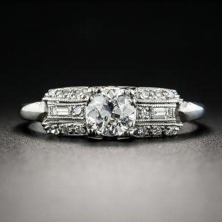 Art Deco .53 Carat Diamond Engagement Ring - GIA H VVS2 - 1