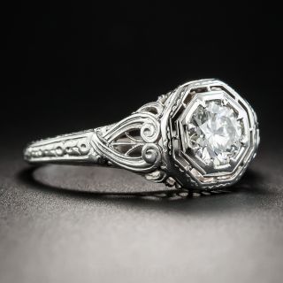 Art Deco .53 Carat Diamond Engagement Ring