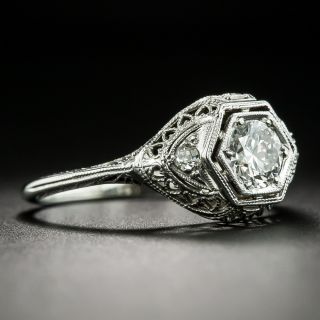 Art Deco .54 Carat Diamond Engagement Ring