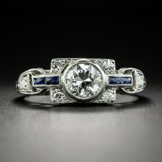 Art Deco .55 Carat Diamond Engagement Ring by Katz and Ogush - 2