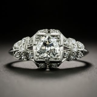 Art Deco .55 Carat Diamond Engagement Ring - 1