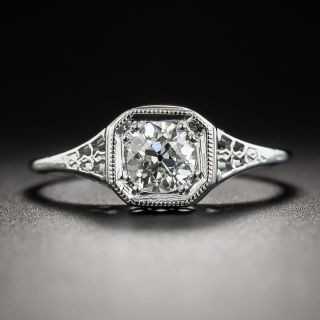 Art Deco .55 Carat Solitaire Engagement Ring  