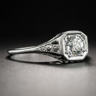Art Deco .55 Carat Solitaire Engagement Ring  