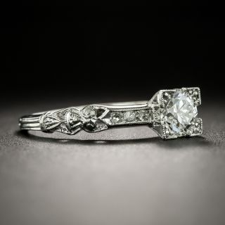 Art Deco .56 Carat Diamond Engagement Ring - GIA H VS1