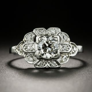 Art Deco .57 Carat Diamond Engagement Ring - 2