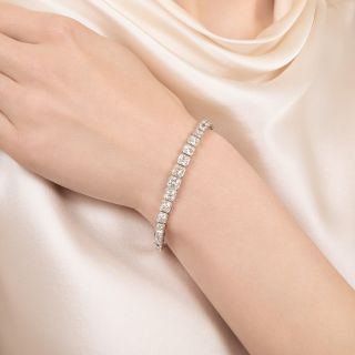 Art Deco 6.00 Carat Diamond Line Bracelet