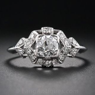 Art Deco .60 Carat Diamond Engagement Ring