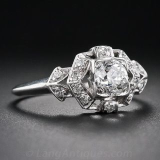 Art Deco .60 Carat Diamond Engagement Ring