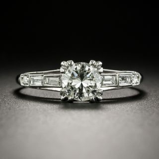 Art Deco .60 Carat Diamond Engagement Ring - 3